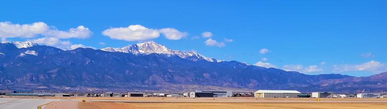 View of Pikes Peak from the Colorado Springs Airport by Melonie Courtright